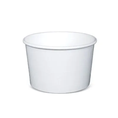 16oz White Ice Cream Cup [50 Pack]