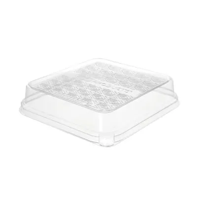 Eco-Products Pla 7" 3-Compartment Taco Tray Lid Fits 330n024s0001 [pack 50 / 300]