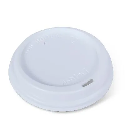 245-475ml / 8-16oz 90mm White Plastic Coffee Cup Lid [1000 Pack]