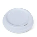 245-475ml / 8-16oz 90mm White Plastic Coffee Cup Lid [100 Pack]