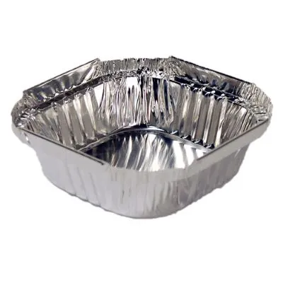 Small Deep Square Foil Container 112 X 112 X 32mm [pack 100 / 500]