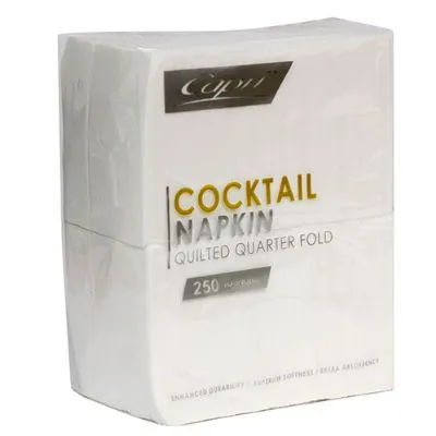 White Quilted Cocktail Napkin [pack 2000]