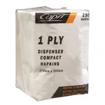White 1ply D Fold Dispenser Napkins [pack 5000]