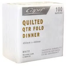 White Qtr Fold Quilted Dinner Napkin [pack 1000]