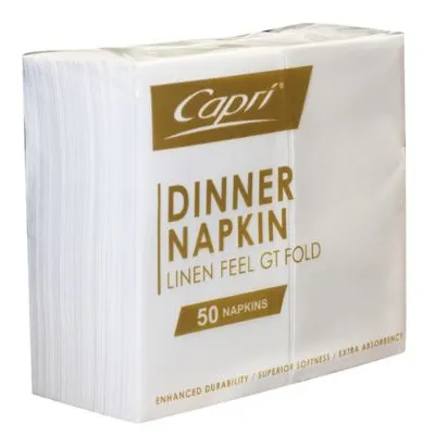 White Gt Fold Linen Feel Napkin [pack 250]