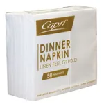 White Gt Fold Linen Feel Napkin [pack 250]