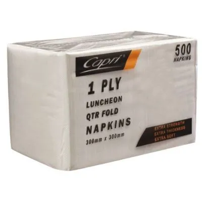 White 1 Ply Qtr Fold Lunch Napkin [500 Pack]