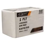 White 1 Ply Qtr Fold Lunch Napkin [500 Pack]