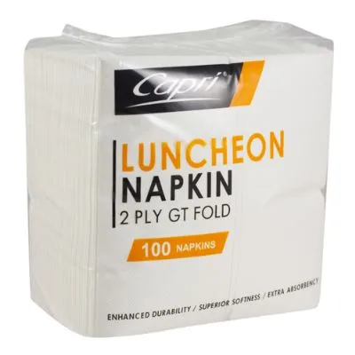 White 2ply Gt Fold Lunch Napkin [100 Pack]