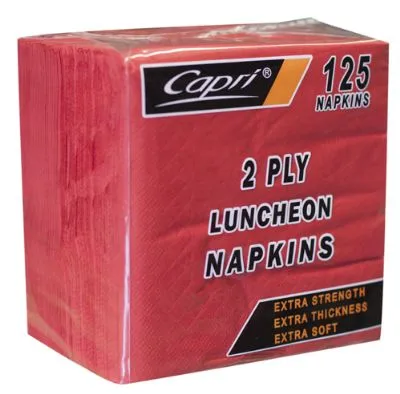 Red 2 Ply Qtr Fold Luncheon Napkin [125 Pack]