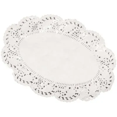 #2 268x190mm Oval Doyley Pack Qty 250; Carton Qty 2000
