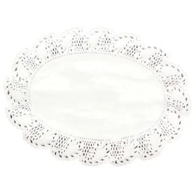 #4 356x256mm Oval Doyley Pack Qty 250; Carton Qty 1000