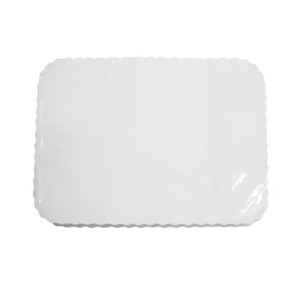 355 X 482mm White Scallop Edge Tray Mat [pack 500 / 1000]