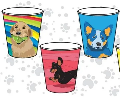 245ml / 8oz Dog Core Series Single Wall Coffee Cup [50 Pack]