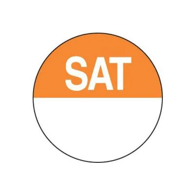 Fildes Colour Coded Food Labels Saturday Orange (roll 1000)