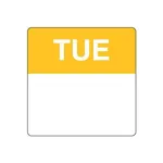 Fildes Removable  40mm Tuesday Yellow Food Labels [roll 500]