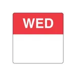 Fildes Removable  40mm Wednesday Red Food Labels [roll 500]