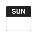 Fildes Removable  40mm Sunday Black Food Labels [roll 500]