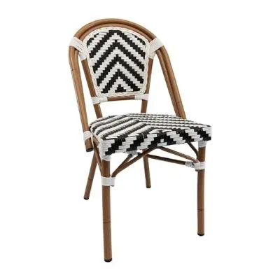Durafurn Eiffel Chair, Black Chevron - [min Order 4]