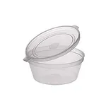 1.5oz / 45ml Wide Base Sauce Cup With Hinged Lid [100 Pack]