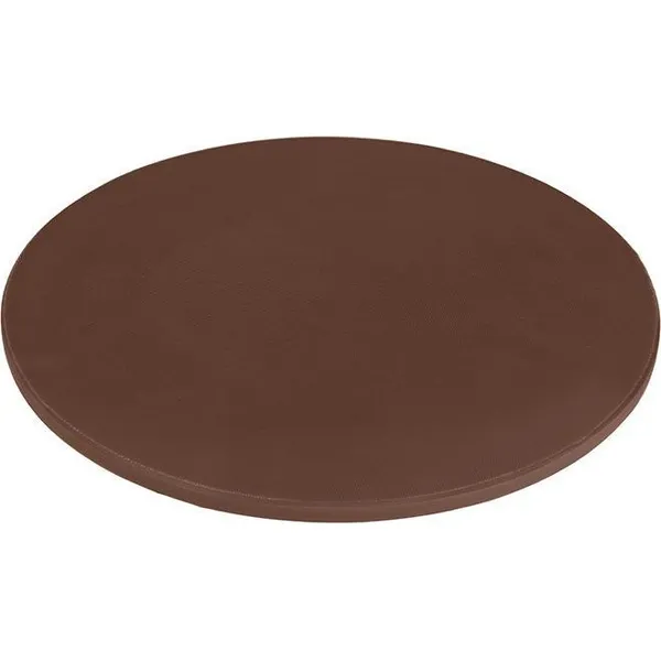 Cutting Board Polyethylene Round Brown 350x13mm