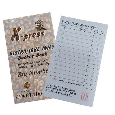 Takeaway Docket Book [100 Pack]