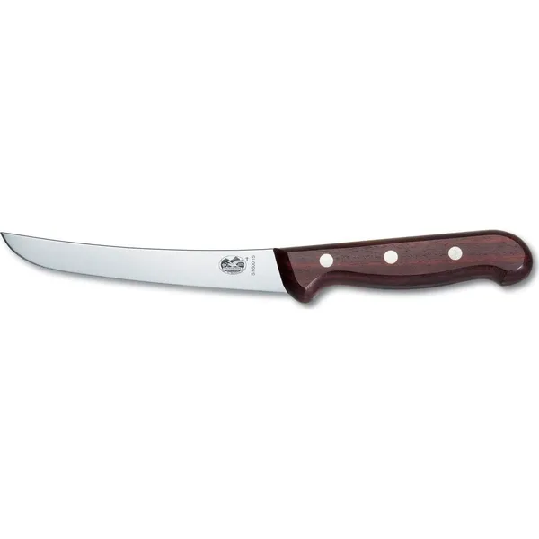 Boning Knife, 15cm Curved, Wide Blade - Wood