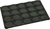 Mackies Lunch Pie Oval Tray - 5 Rows Of 4 - 406(w)  X  655(l)  X  25(h) Teflon® / Oil Free, Non-Stick Coating