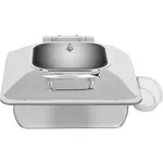 Deluxe Chafer Rectangular 2/3 Size with Glass Lid & Side Dish