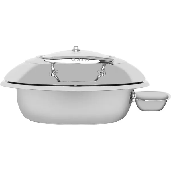 Deluxe Chafer Large Round with Glass Lid & Side Dish