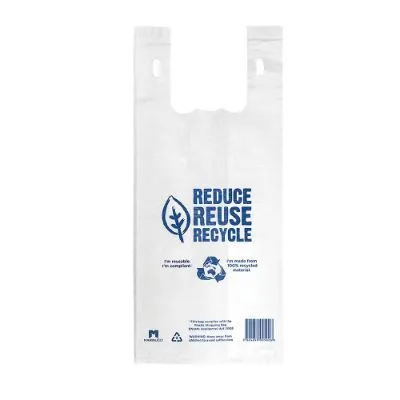 Small White 37um Reuseable Singlet Bag [pack 200 / Ctn 5 X 200]