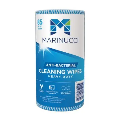 Blue Heavy Duty Anti Bacterial Wipes 85 Sheet Roll [4 Pack]