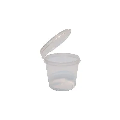 1oz 30ml Sauce Cup Hinged Lid [2000 Pack]