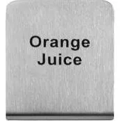 "Orange Juice" Buffet Sign