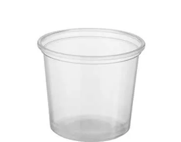 150ml Clear Plastic Round Container Pack Qty 50; Carton Qty 1000