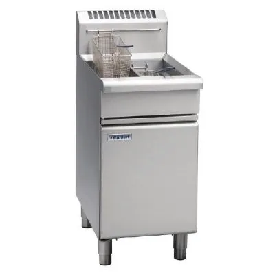 Waldorf By Moffat Freestanding Twin Pan Propane Gas Deep Fryer 2 X 13ltr; 2x 45mj ; Capacity: 26ltr ; Chip Output: 31kg/Hr
