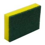 75 X 100mm Green And Yellow Small Scourer Sponge Pad [10 Pack]