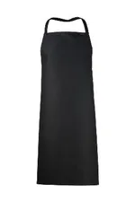 Bib Apron Full Poly Cotton 220gsm — Black 90x92cm