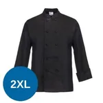 Classic Chefs Jacket Black - Long Sleeve - 2xl