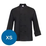 Classic Chefs Jacket Black - Long Sleeve - Xs