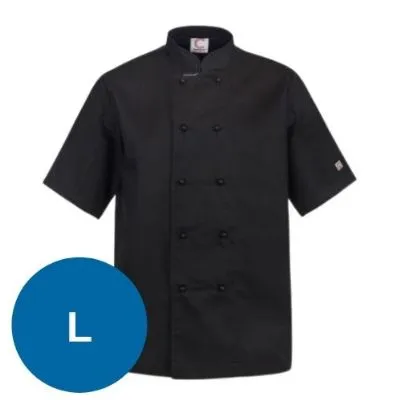 Classic Chefs Jacket Black - Short Sleeve
