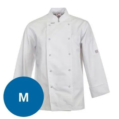 Executive Chefs Jacket With Press Studs - Long Sleeve M