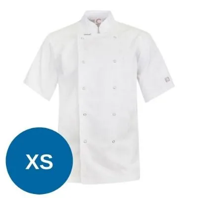 Executive Chefs Jacket With Press Studs - Short Sleeve Xs