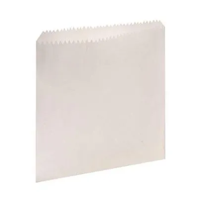 #3 White Long Flat Greaseproof Paper Bag [pack 500]