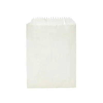 Flat Paper Bag #8 White — Pack 500