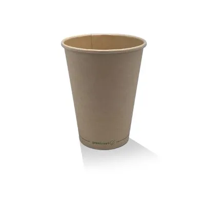 365ml / 12oz Aqueous Bamboo Single Wall Coffee Cup [50 Pack]