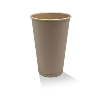 475ml / 16oz Aqueous Bamboo Single Wall Coffee Cup [50 Pack]