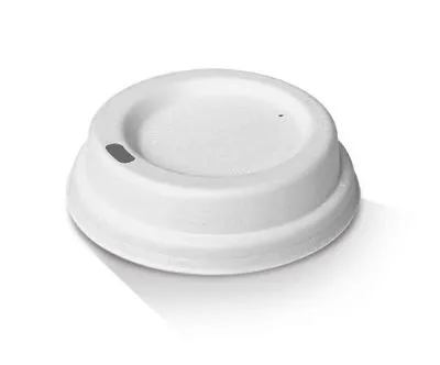 245-475ml / 8-16oz 90mm White Bagasse Lid [50 Pack]