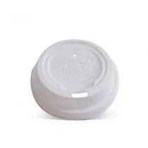 175-295ml / 6-10oz 80mm White Plastic Coffee Cup Lid [1000 Pack]