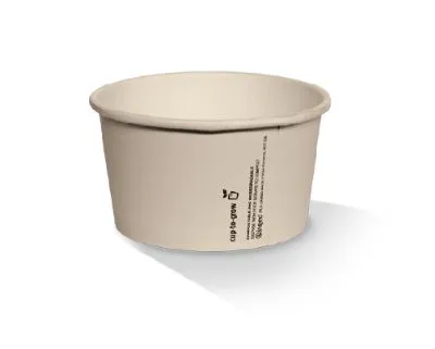 4oz Brown Biopbs Coated Ice Cream Cup [50 Pack]